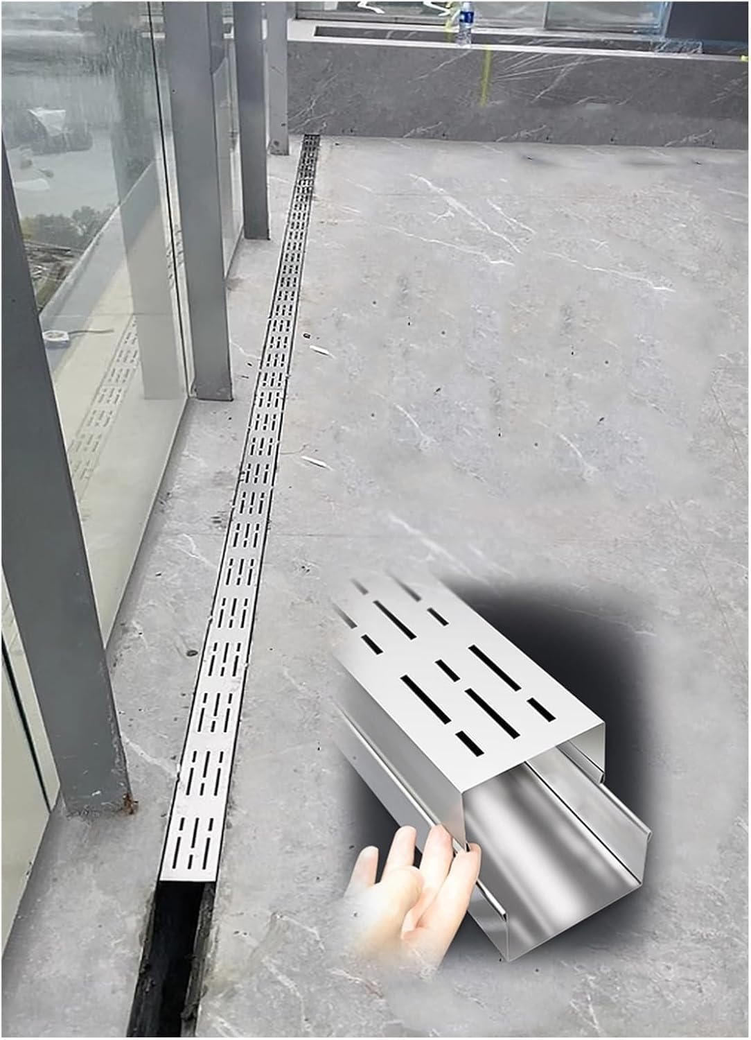 stainless steel drain cover,best stainless steel drain cover,stainless steel drain cover pros cons,should I buy stainless steel drain cover,removable drain grate for patio,narrow tile channel drain cover - detailed features and technical specifications