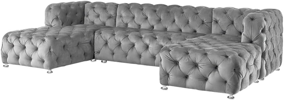 DUYHBAWRS U-shaped sofa review,U-shaped sectional review and rating,is DUYHBAWRS sofa worth buying,velvet modular sofa review pros cons,grey velvet sectional review honest opinion,DUYHBAWRS U-shaped sofa review verdict performance testing and real-world results