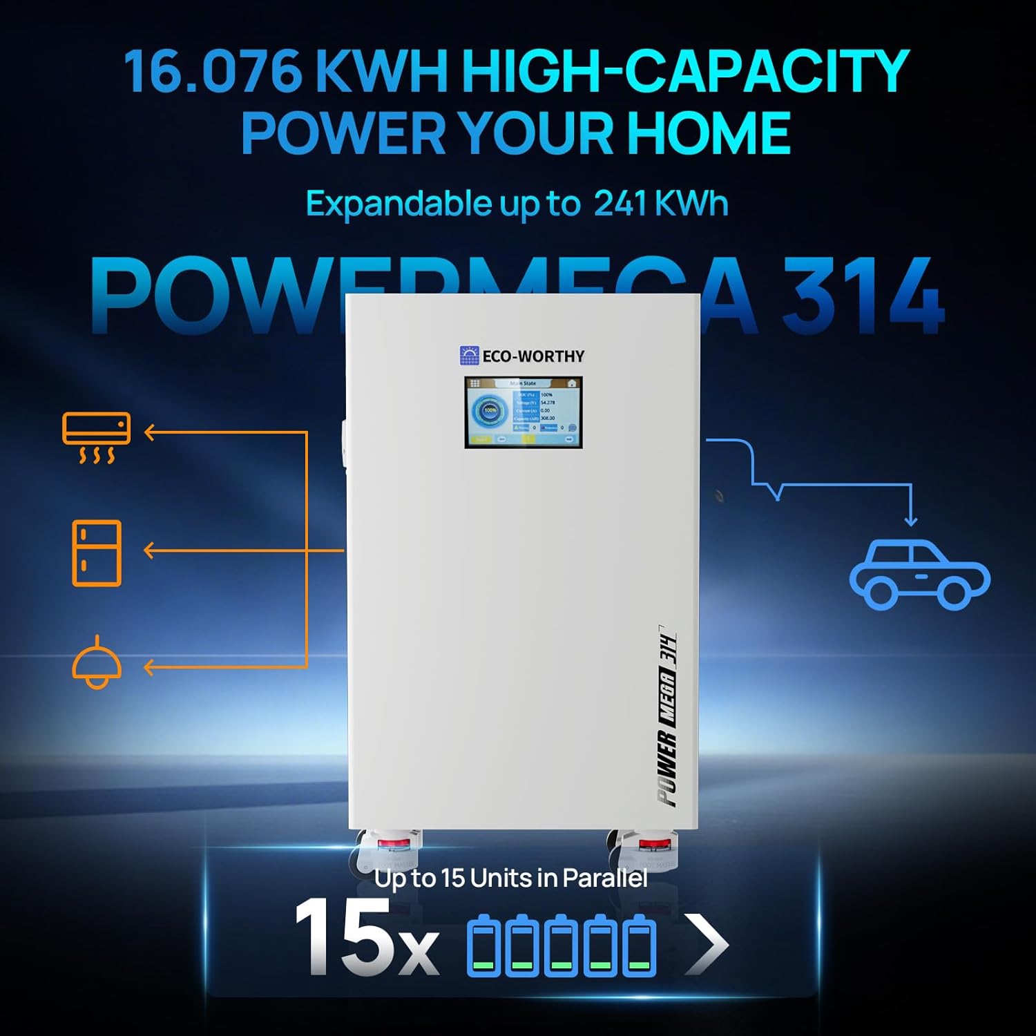 Step-by-step guide for ECO-WORTHY Powermega 48V 314Ah battery review,ECO-WORTHY 48V LiFePO4 battery worth it,powermega battery vs Tesla Powerwall,48V 314Ah battery pros cons,best 48V solar battery for home backup,should I buy ECO-WORTHY Powermega battery - complete tutorial