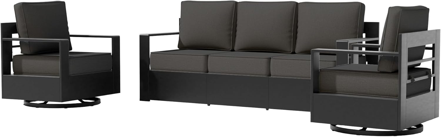 Qsoer 3-piece patio sofa review,Qsoer outdoor furniture review,3-piece swivel sofa review and rating,is Qsoer patio set worth buying,Qsoer aluminum furniture review pros cons,Qsoer 3-piece conversation set review verdict - detailed features and technical specifications