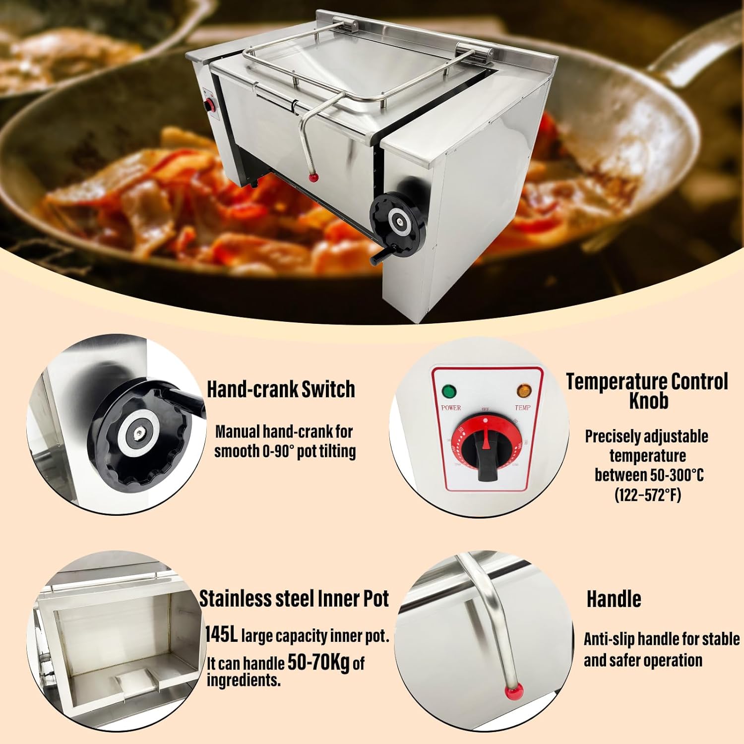 Step-by-step guide for WYDDDARY electric tilting skillet review,WYDDDARY electric skillet review and rating,is WYDDDARY tilting skillet worth buying,38.3gal electric braising pan review pros cons,commercial tilting skillet review honest opinion,WYDDDARY 145L skillet review verdict - complete tutorial