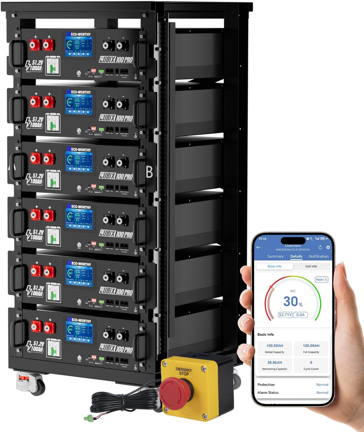 buy ECO-WORTHY 48V 100Ah Pro battery,ECO-WORTHY 48V 100Ah Pro review,best server rack LiFePO4 battery,ECO-WORTHY battery pros cons,should I buy ECO-WORTHY 48V battery,ECO-WORTHY vs EG4 battery - detailed features and technical specifications