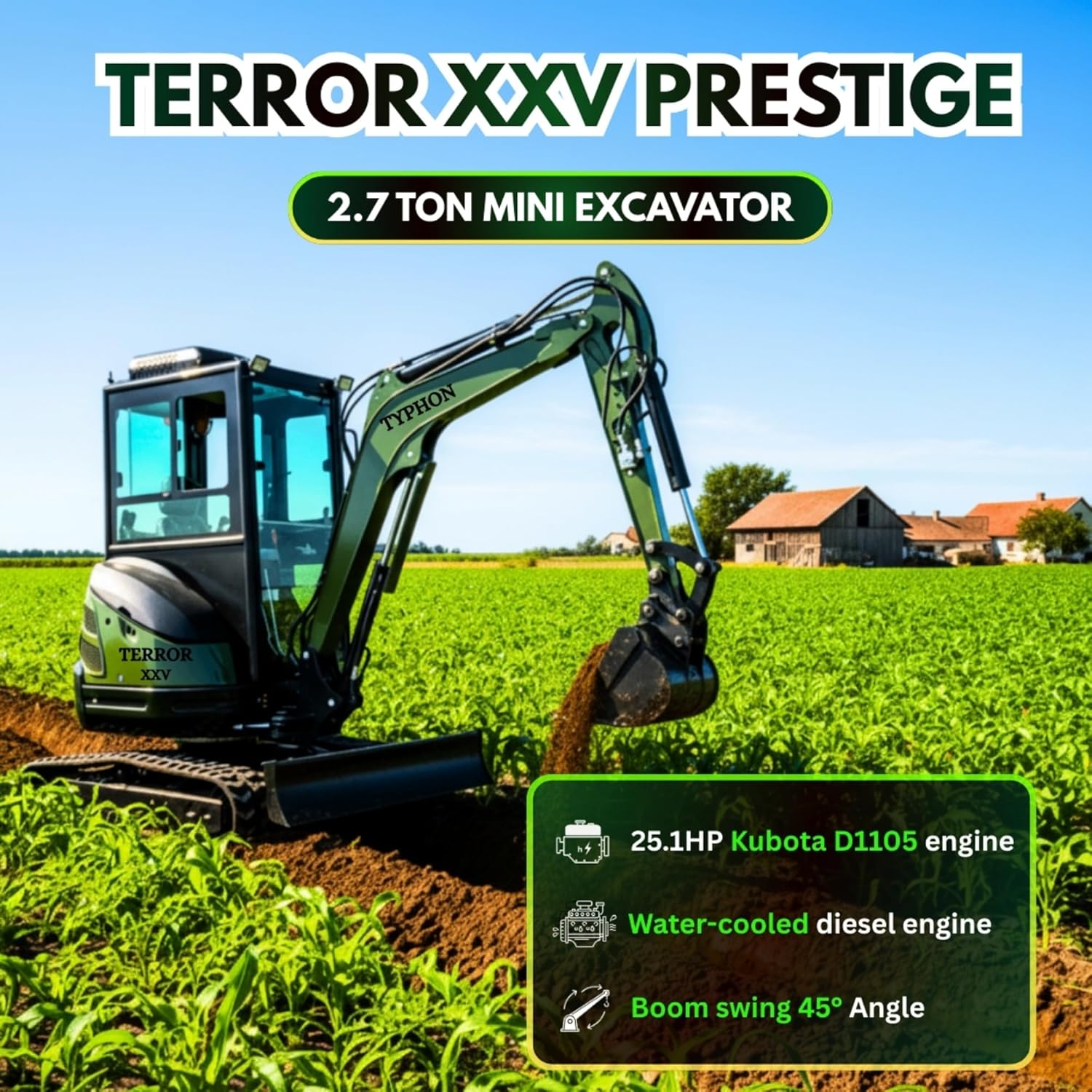 Step-by-step guide for buy TYPHON TERROR XXV mini excavator,TYPHON TERROR XXV reviews,mini excavator with AC cabin worth it,TYPHON vs Kubota mini excavator,best compact mini excavator for landscape,should I buy a TYPHON mini excavator - complete tutorial