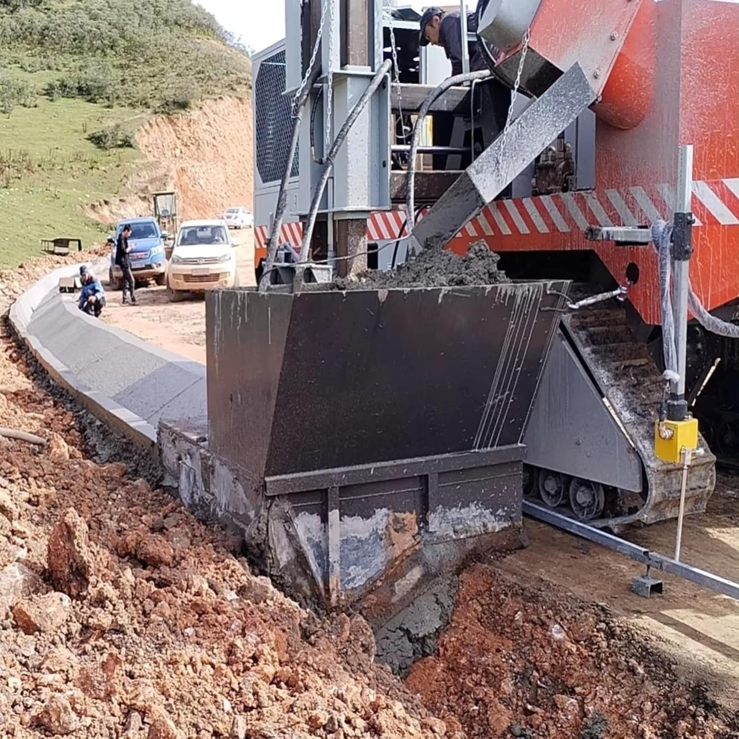 buy slipform curb paving machine,stringless curb and gutter machine,GPS ready concrete curb machine,automatic curb paver pros cons,should I buy a slipform curb paver,heavy duty curb construction equipment performance testing and real-world results